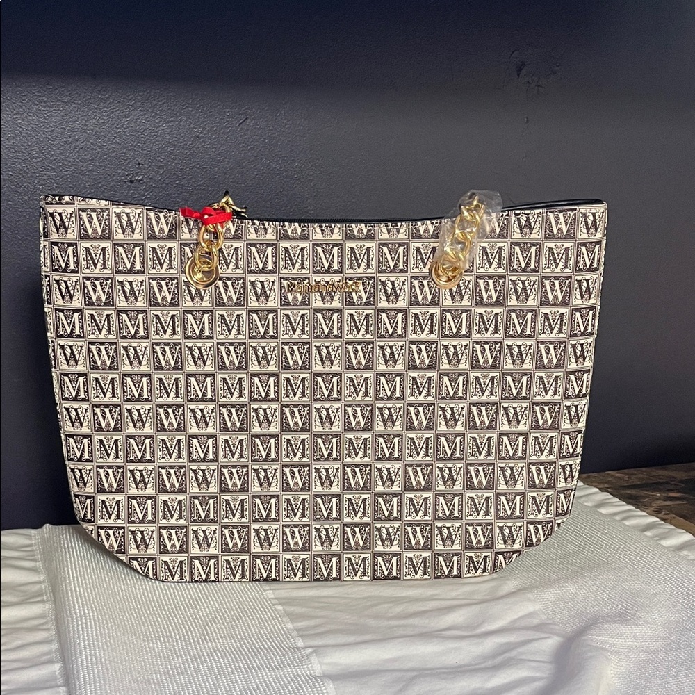 Monogrammed Tote Bag - Black and White